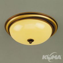 Nostalgia plafon 2x60W E27 fi35cm 230V patyna / klosz szampański błyszczący